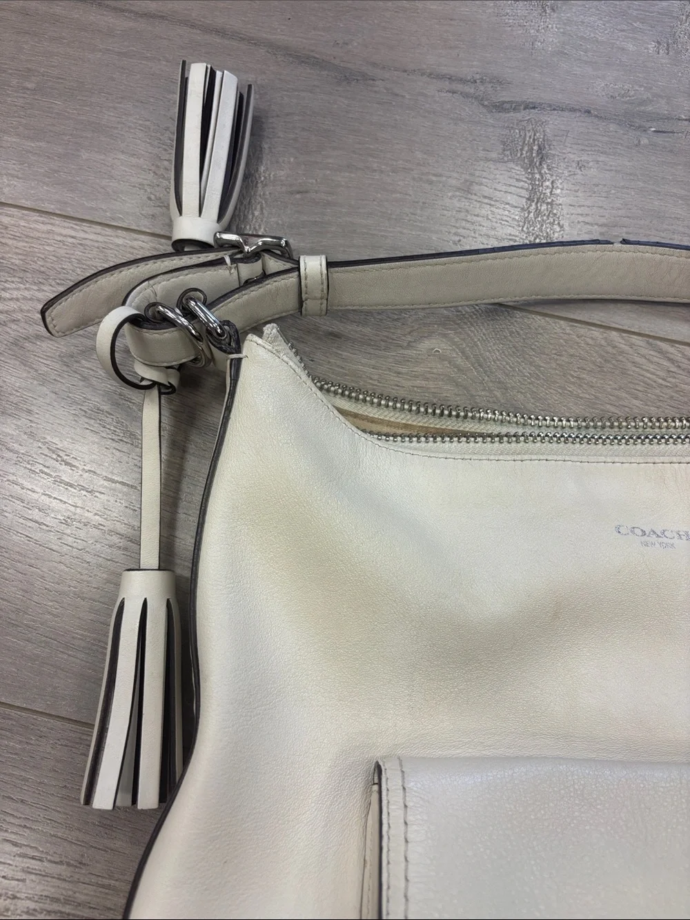 Coach vintage legacy Leather Shoulder Bag with Tassel